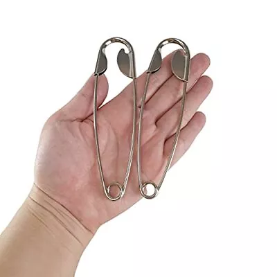 Littledream 2 Pcs 5 Inch Safety Pins Stainless Steel Large For Jumbo Blanket • $10.04