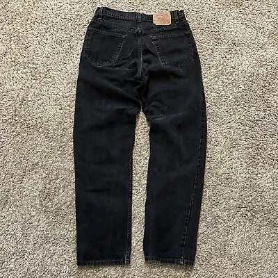 Vintage 90s Levi’s 550 0260 Black Relaxed Fit Made In USA Jeans 32x33 • $40