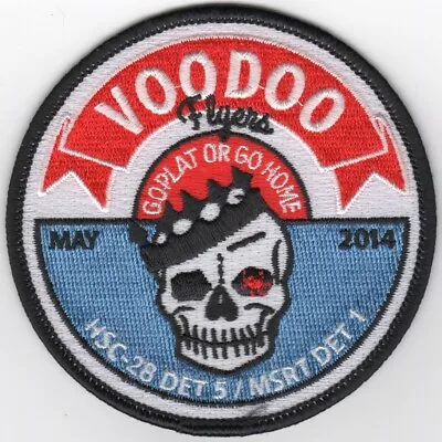 3.5  Hsc-28 Det-5 Voodoo Flyers May 2014 Skull Crown Embroidered Jacket Patch • $34.99