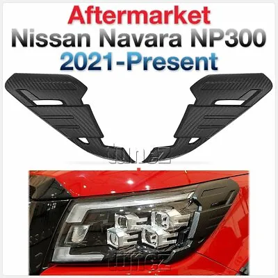 Carbon Print Front Light Lamp Cover For Nissan Navara NP300 D23 2021 2022 ST STX • $42.21