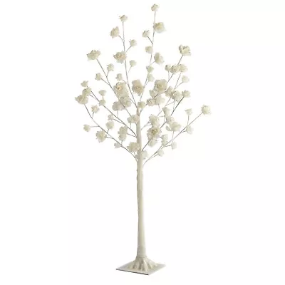 £45.99 • Buy Tall Led Rose Tree Light Floor Lamp White Flower Petals Home Decoration 120cm