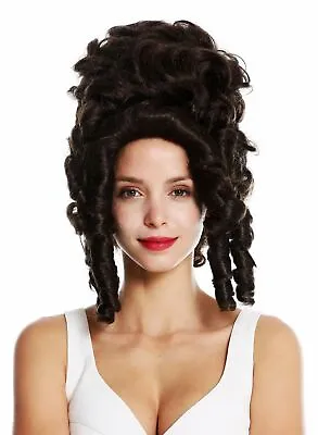 Wig Ladies Theatre Cosplay Baroque Marie Antoinette Countess Noble Woman Braun • £30.13