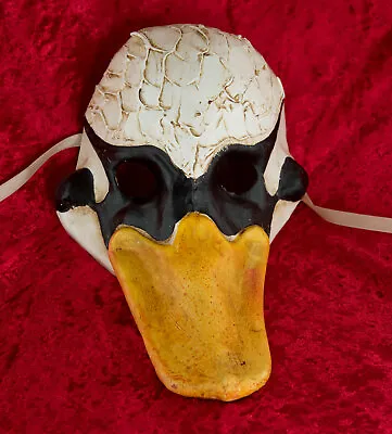 Mask Venetian Cane Duck Fancy Dress Paper Mache Handmade Single -1995 • $171.96