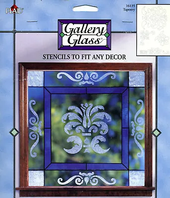 PLAID Gallery Glass Stencils To Fit Any Decor (Victorian Scroll & Tapestry) • £3.99