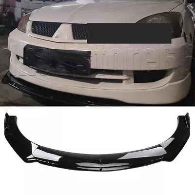 For Mitsubishi Lancer CJ CY CF Sedan Front Bumper Lip Splitter Glossy Black • $50.95