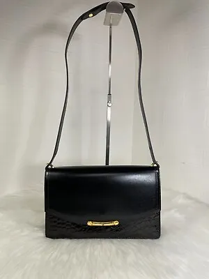 Dior Vintage Shoulder Bag Black Leather Authen --- The Button Is Damaged • $170