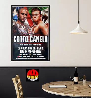 MIGUEL COTTO Vs. CANELO ALVAREZ : Original HBO PPV Boxing Fight Poster 10D • $107.35