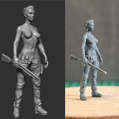 £10 • Buy 1/35 Scale Female Sexy Soldier Resin Figure Topless Unpainted 51mm