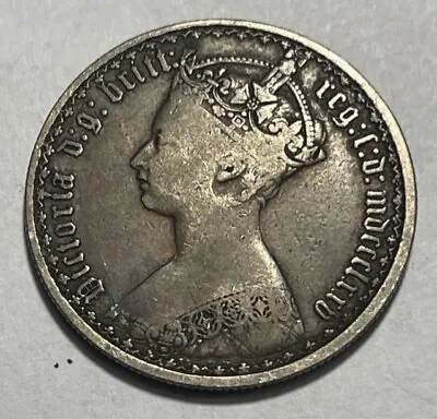 GREAT BRITAIN - Queen Victoria - Silver Gothic Florin 1875- Km-746.2 - Very Fine • $50
