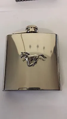 A19 Running Horse English Pewter 6oz Stainless Steel Hip Flask With Pewter Em • £17.95