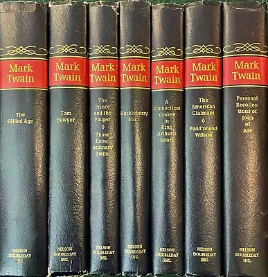 Mark Twain Nelson Doubleday Vintage Book Lot Set Of 7 Hardcover Classics • $26.91