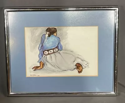 Vtg. RC Gorman Signed  Art Native American Indian Woman  3882 • $19