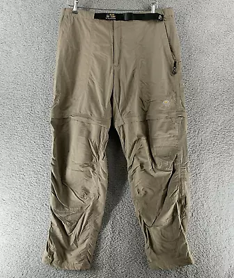 $19.97 • Buy Mountain Hardwear Pants Mens Extra Large Convertible Hiking Nylon Belt Tan 36x31