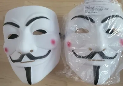 $9.95 • Buy (2) Halloween Masks Disrerk V For Vendetta Mask, For Halloween Costume