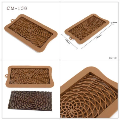 £2.99 • Buy Silicone Chocolate Bar Mould Shapes Candy Baking Cake Ice Cube Tray Jelly Mold