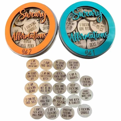 Mini Sweary Affirmation Discs 22pcs/set Mini Swear Affirmations AU • $18.34