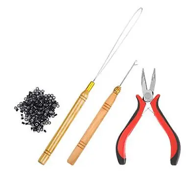 Hair Extensions Beads Tools Kit Micro Ring Link Human Hair Loop Extensions Itip  • $15.06