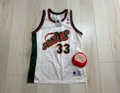 NBA RARE Patrick Ewing Seattle SuperSonics Champion Basketball Jersey Size 44 • $350