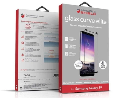 $19.99 • Buy ZAGG Curved Glass Curve Elite Screen Protector For Samsung Galaxy S9/S9 Plus