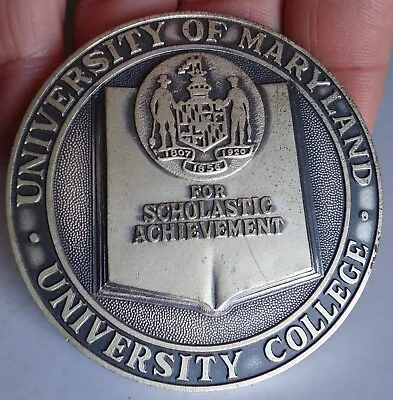 Medal University Maryland Achievement Silver / Bronze Medal 1976 Floren L. Quick • $35