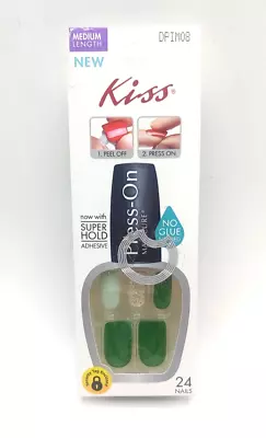 Kiss Super Hold Adhesive 24 Nails Medium Length Pitch Perfect R1 • $7.50