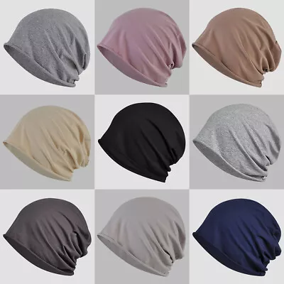 Mens Summer Breathable Slouch Beanie Thin Stretch Cap Skullcap Hat Headwear New • $8.87