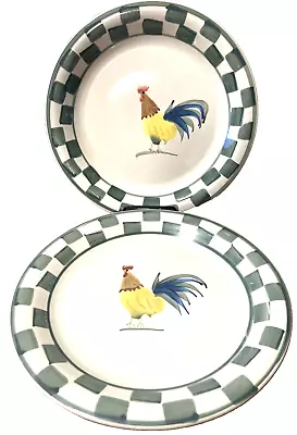 Mulberry Home Collection Rooster China Dinner Plate 11  Dishwasher Safe Set Of 2 • $23.99