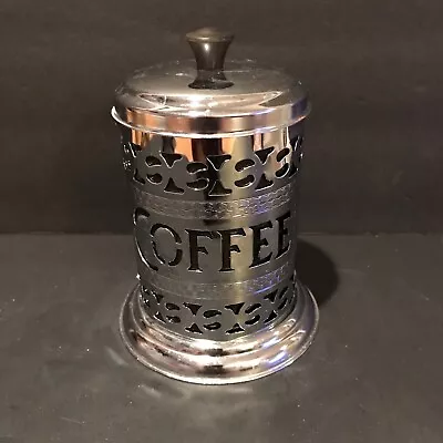 Vintage Silver Plate Coffee Canister With Liner • $20