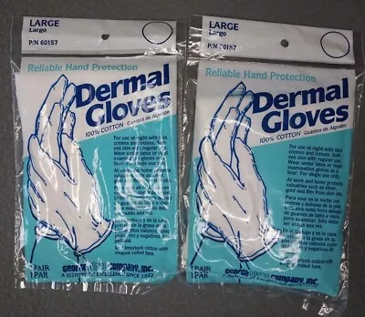 Vtg Lot Of 2 Pair Of Dermal Gloves 100% Cotton Mens Large L George Glove Co NEW • $12.95