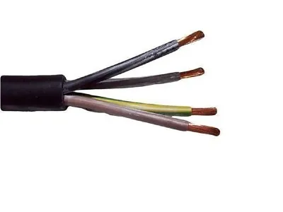 4 CORE RUBBER CABLE H07RN-F  HO7RNF TOUGH HEAVY DUTY 1.5mm 2.5mm 4mm 6mm 16mm • £4.60