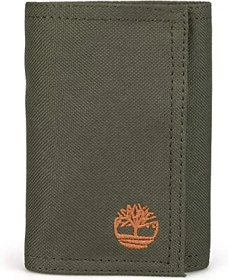 Timberland Men's Nylon Trifold Wallet Olive • $18.95