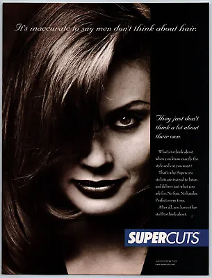 SuperCuts Women Hair Cut - 1997 Vintage Print Ad Ephemera • $12.99