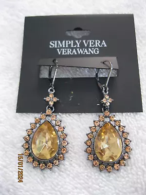 New Simply Vera Vera Wang Gold Stone Teardrop Drop Earrings Fashion Jewelry • $8.99