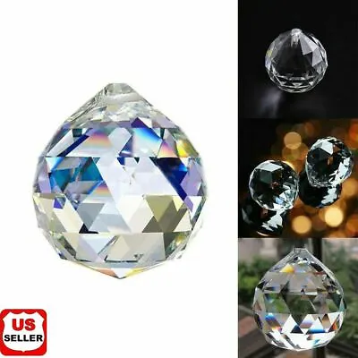 £5.75 • Buy K9 FENG SHUI HANGING CRYSTAL BALL Clear Faceted Sphere Sun Catcher Rainbow Prism