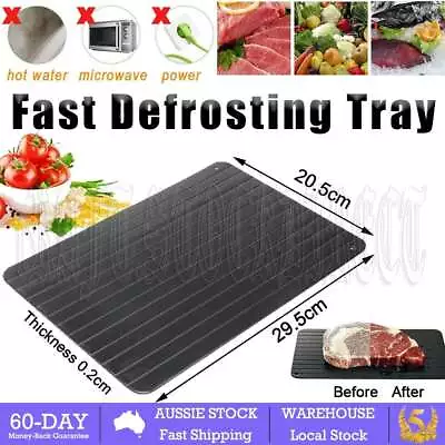 Magic Metal Plate Defrosting Tray Fast Thawing Frozen Meat Defrost Kitchen AU • $14.79