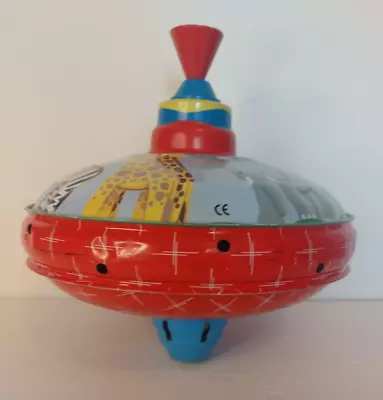 Vintage 9  Metal Tin Spinning Toy ~ Noah's Ark ~ LBZ Automatic Choral Top  • $12.90