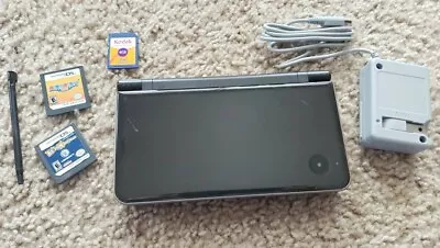 Nintendo DSi XL Black Bronze Gameboy Lot W Charger Stylus Mario Games UTL-001 • $115