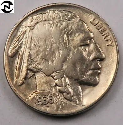 1936-S Buffalo Nickel ~ Borderline Uncirculated (Choice AU++) ~ 1 Coin • $15.98