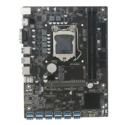 Motherboard B250C CPU Miner Mainboard DDR4 12 PCIE Graphics Card LGA1151 • $199.20