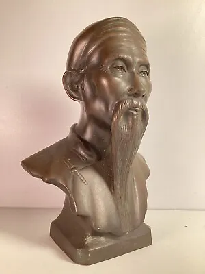 RARE Antique Ho Chi Minh (1890-1969)  Bronze Sculpture Vietnamese Politician • $199