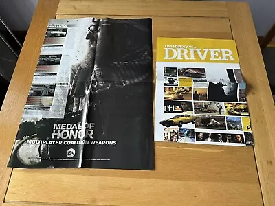 Games Master Magazine  2 X Large Posters Medal Of Honor + History Of Driver • £7.50