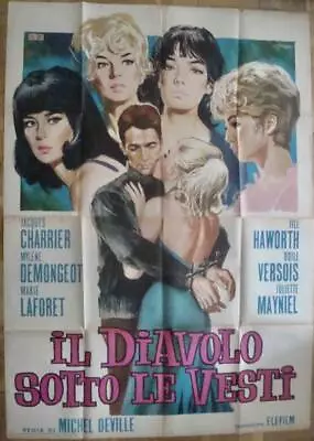 A CAUSE A CAUSE D'UNE FEMME Italian 4F Movie Poster 55x79 MYLENE DEMONGEOT 1962 • $200