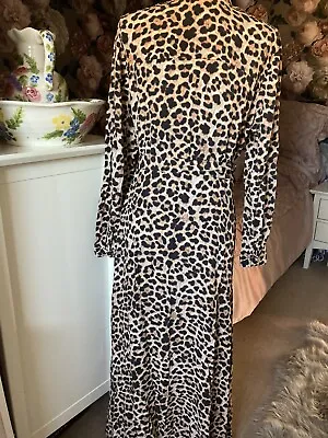 £5.99 • Buy Zara Beautiful Long Leopard Print Long Sleeve Dress Size XL
