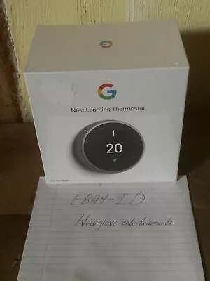 Google Nest Learning Thermostat 3rd Generation Brand New Sealed • £143