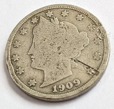 1909 Liberty Head V Nickel Coin V058 • $3.75