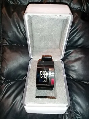 £28 • Buy Dkny Black Digital Wristwatch (plastic Bracelet Af)