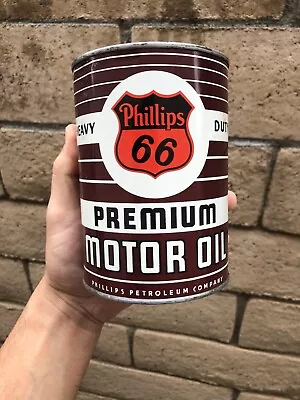 $29.99 • Buy Phillips 66 Rare Motor Oil Quart Can Full Antique Vintage Phillips Petroleum NOS