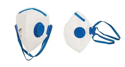 FFP2 NR Fold Flat Valved Face Mask FFP2 NR For Dust Protection PACK OF 25 - • £29.99