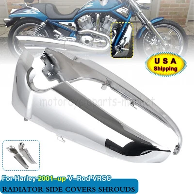 $128.98 • Buy Motorcycle Chrome Radiator Side Covers Shrouds For Harley V-Rod VRSC/X VRSCAW