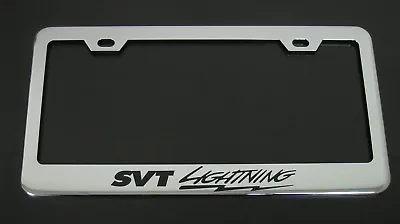 $14.56 • Buy SVT LIGHTNING F150 Stainless Steel License Plate Frame Rust Free W/ Caps